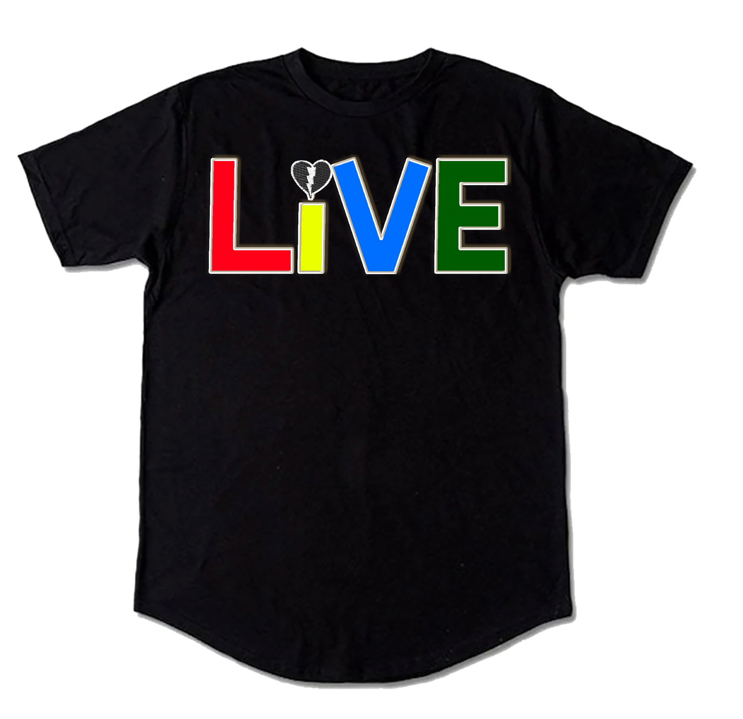 LIVE ABC Hem T-Shirt