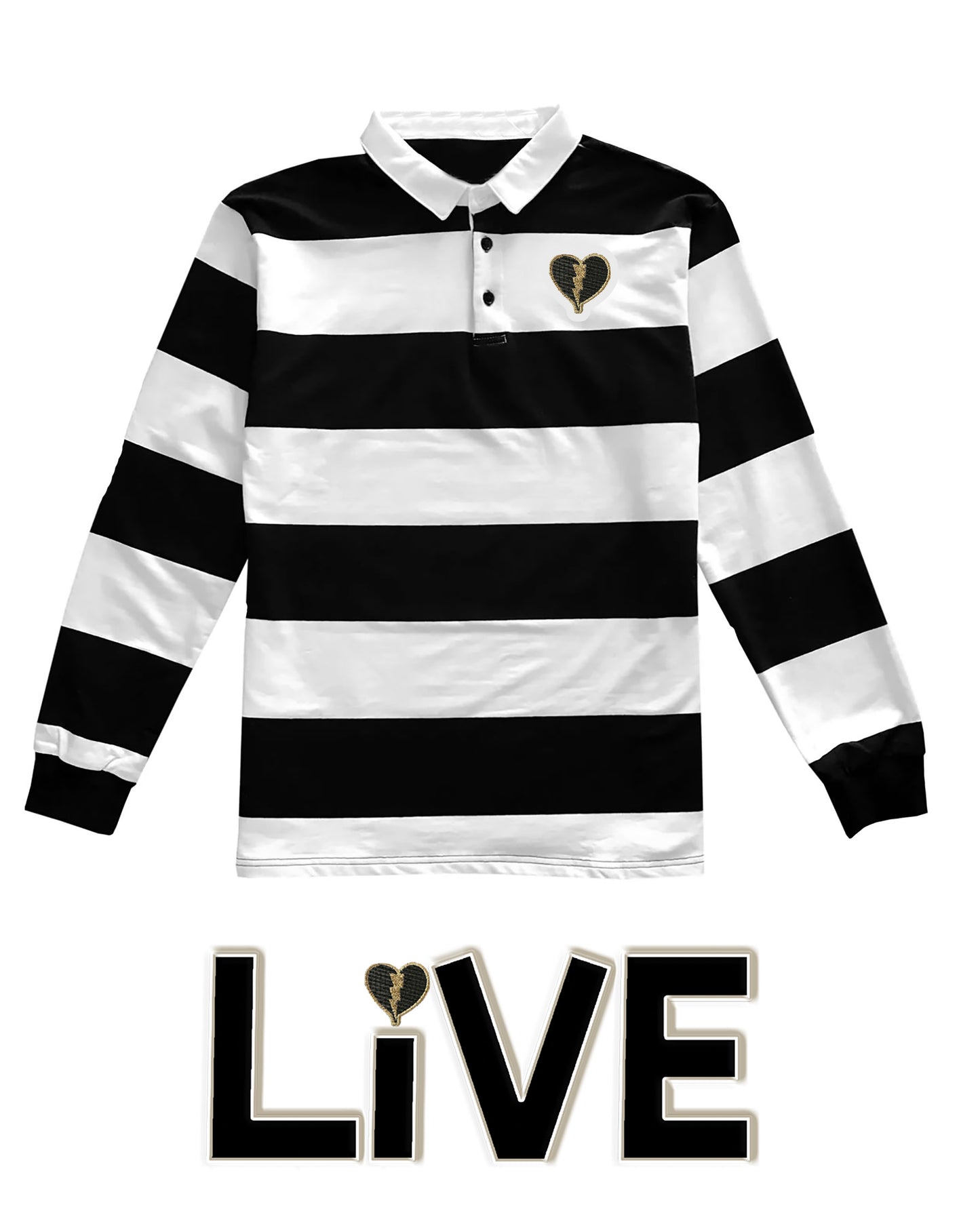Gold Heart Clothing Live X Love Rugby Polo