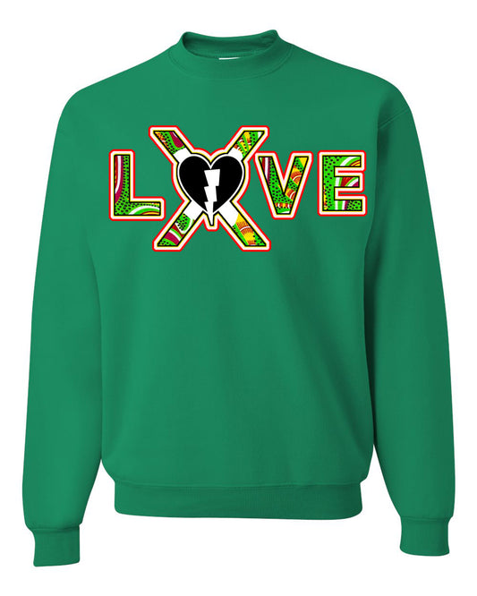 Live X Love Sweatshirt (Green Mamba)
